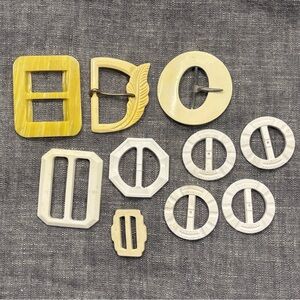 White & Yellow Plastic Buckle Lot